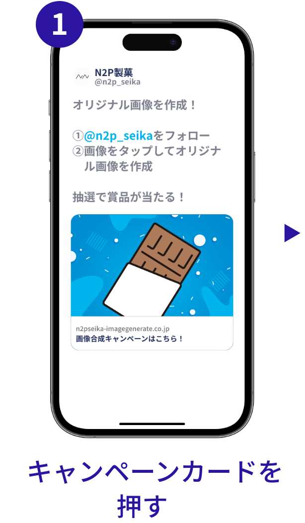 キャンペーンフロー　キャンペーンカードを押す